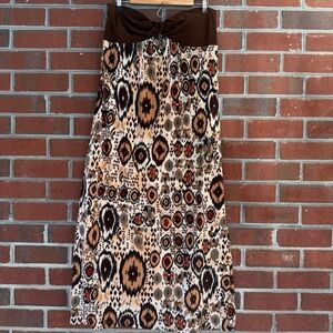 Bohemian Maxi Skirt with Patterned Design